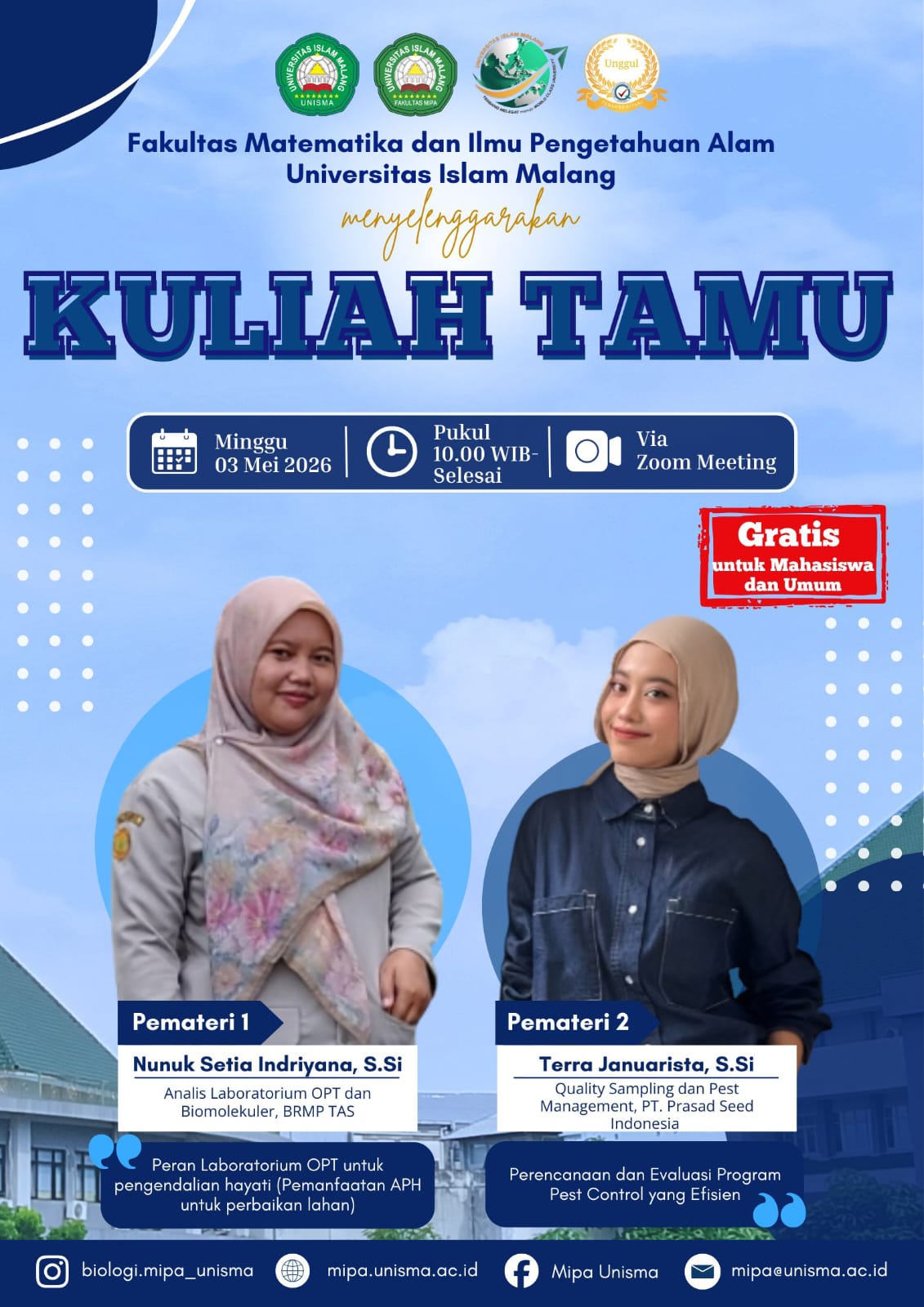 Belajar di Kelas Tak Cukup: Dari Laboratorium hingga Industri, FMIPA UNISMA Mengajarkan Realitas yang Tak Selalu Nyaman