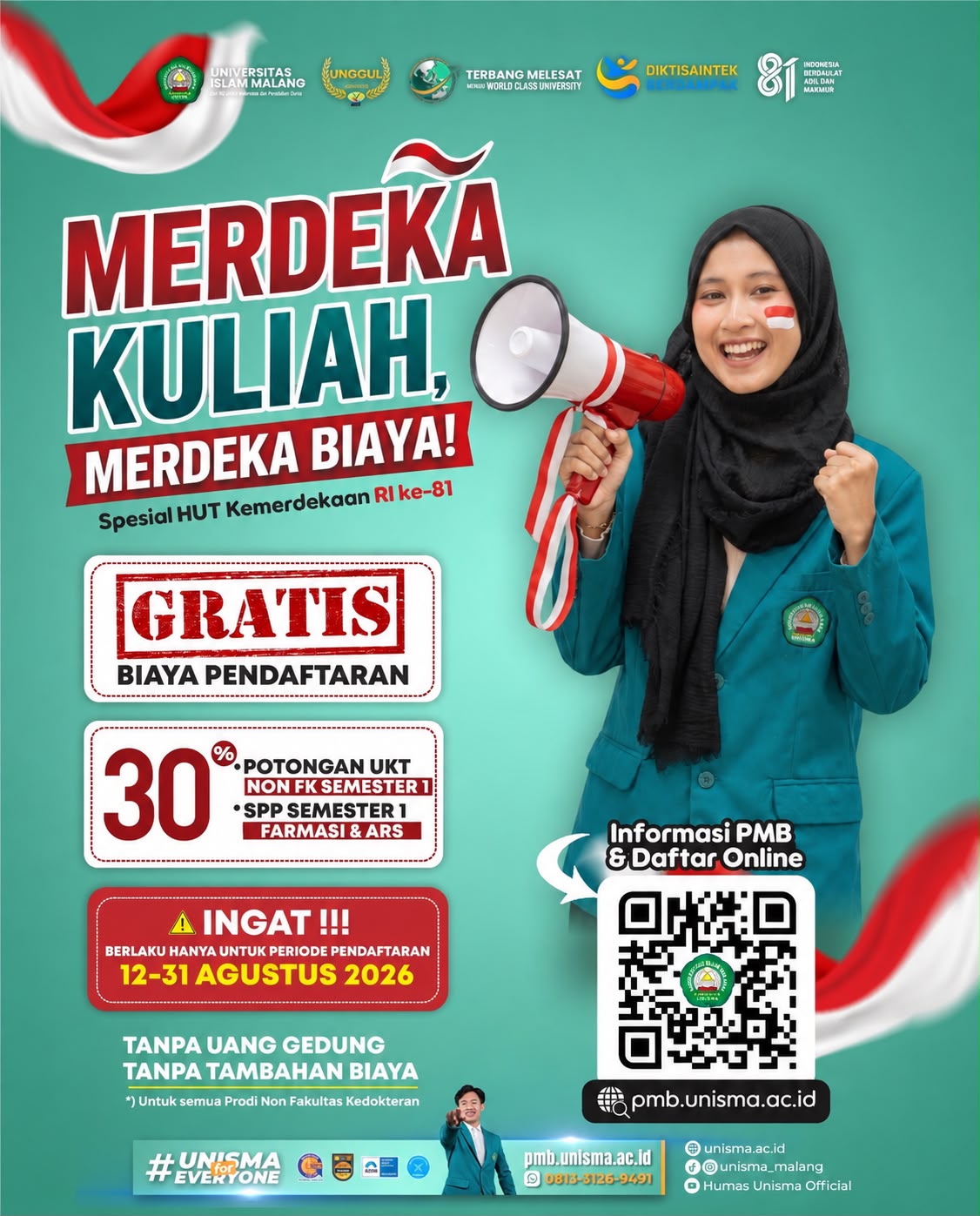 Iklan UNISMA Peringkat 1 PTNU Terbaik 2026
